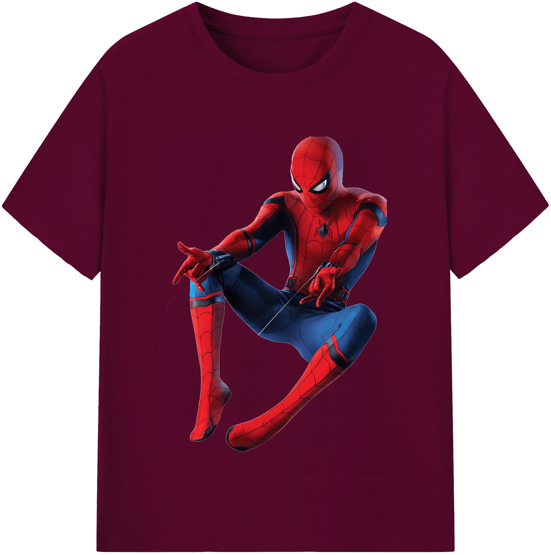 （画像用） Spider Man スパイダーマン レディースカジュアルプリントTシャツ（綿100％）
